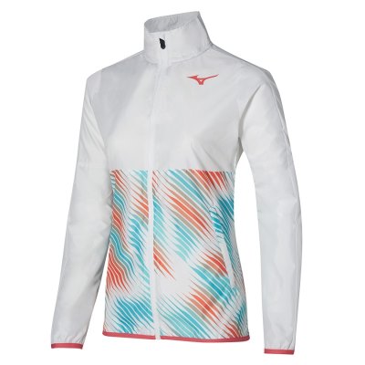 Cazadoras Mizuno Printed Mujer - Blancos / Coral - Chile M678TBJZQM